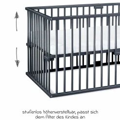 Kinderbettumbausatz für Beistellbett Maxi und Boxspring - Schiefergrau lackiert
