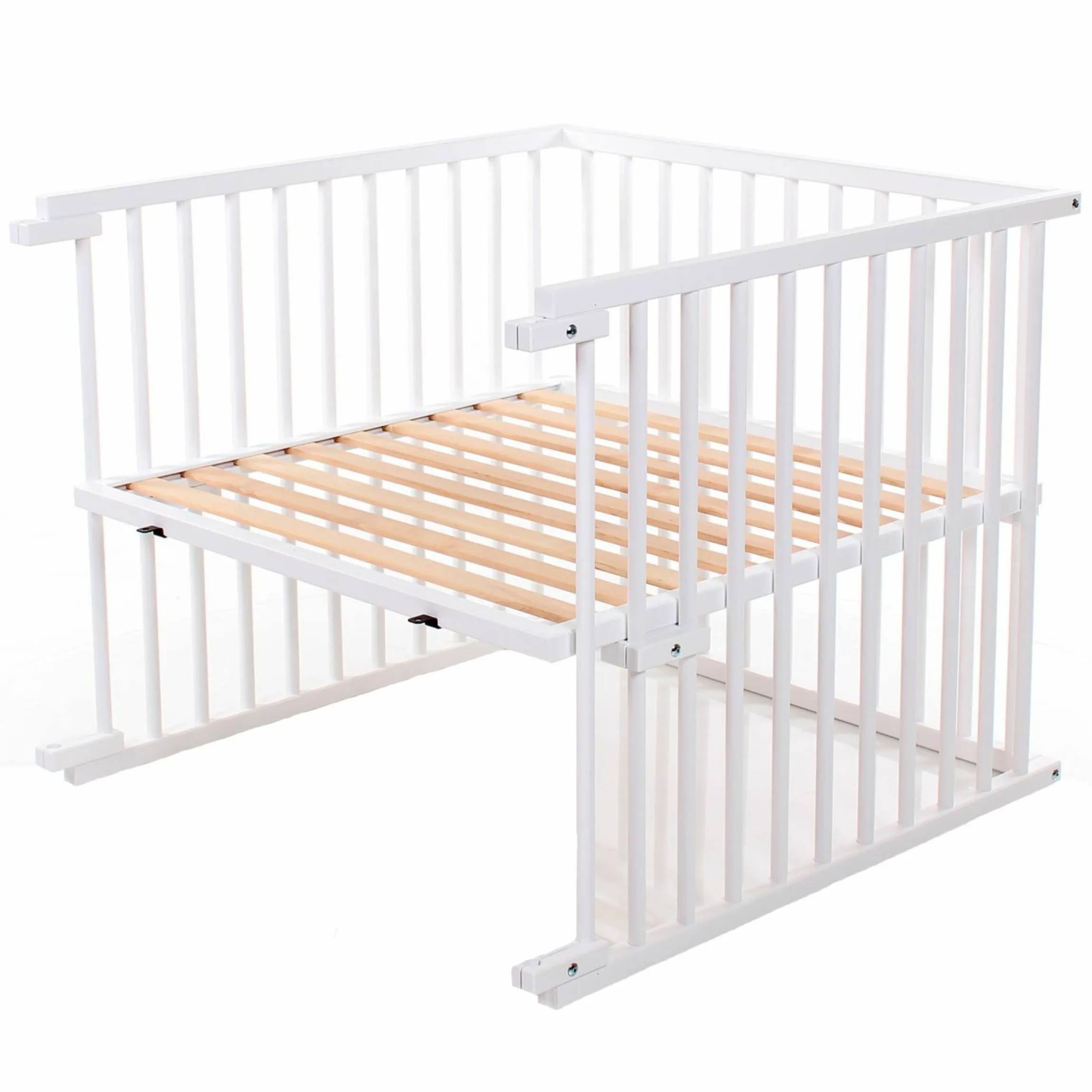 Kinderbettumbausatz für Beistellbett Maxi Comfort Plus - Weiß lackiert