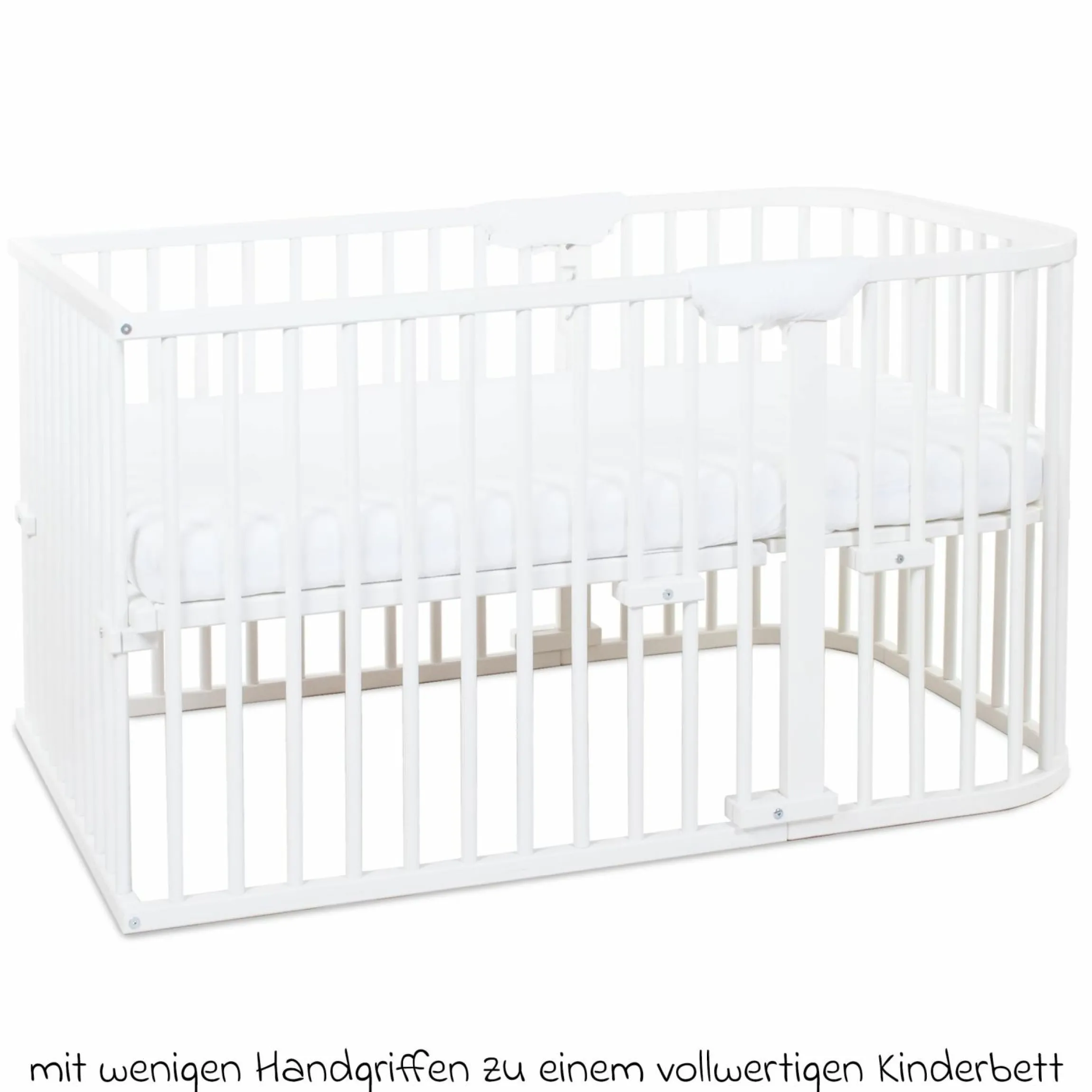 Kinderbettumbausatz für Beistellbett Maxi Comfort Plus - Weiß lackiert