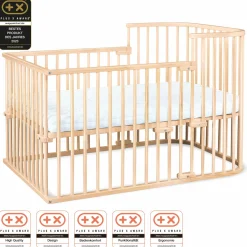 Kinderbettumbausatz für Beistellbett Maxi und Boxspring - Natur lackiert