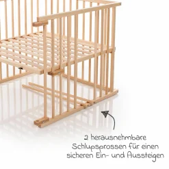 Kinderbettumbausatz für Beistellbett Original - Natur lackiert