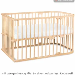 Kinderbettumbausatz für Beistellbett Original - Natur unbehandelt