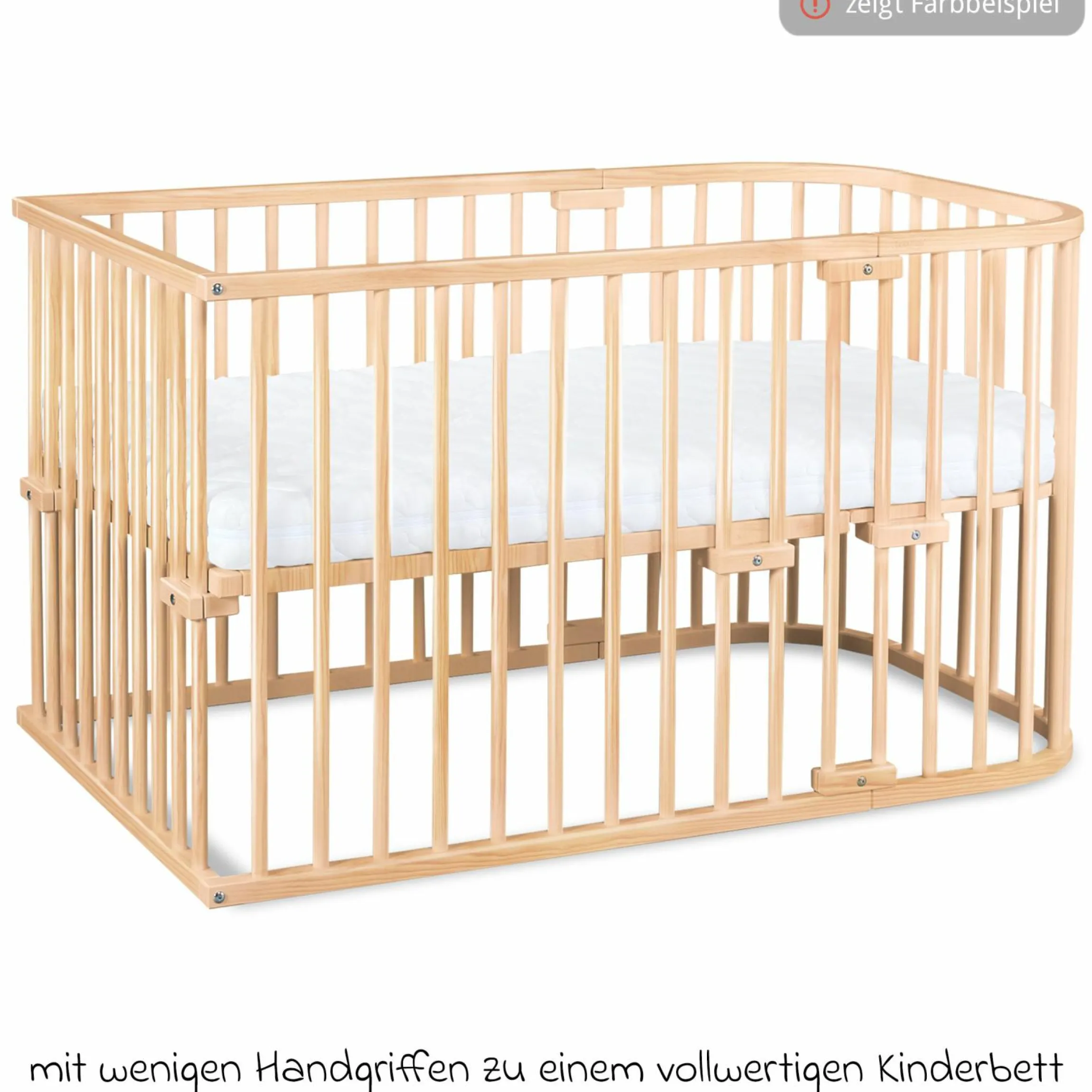 Kinderbettumbausatz für Beistellbett Original - Natur unbehandelt
