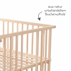 Kinderbettumbausatz für Beistellbett Original - Natur unbehandelt