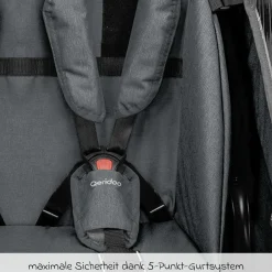 Kinderfahrradanhänger & Buggy QUPA 2 für 2 Kinder mit Kupplung, Blattfeder-Dämpfsystem (bis 60 kg) - Lime