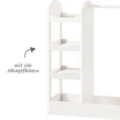 Kindergarderobe mit Regalabteil und Spiegel