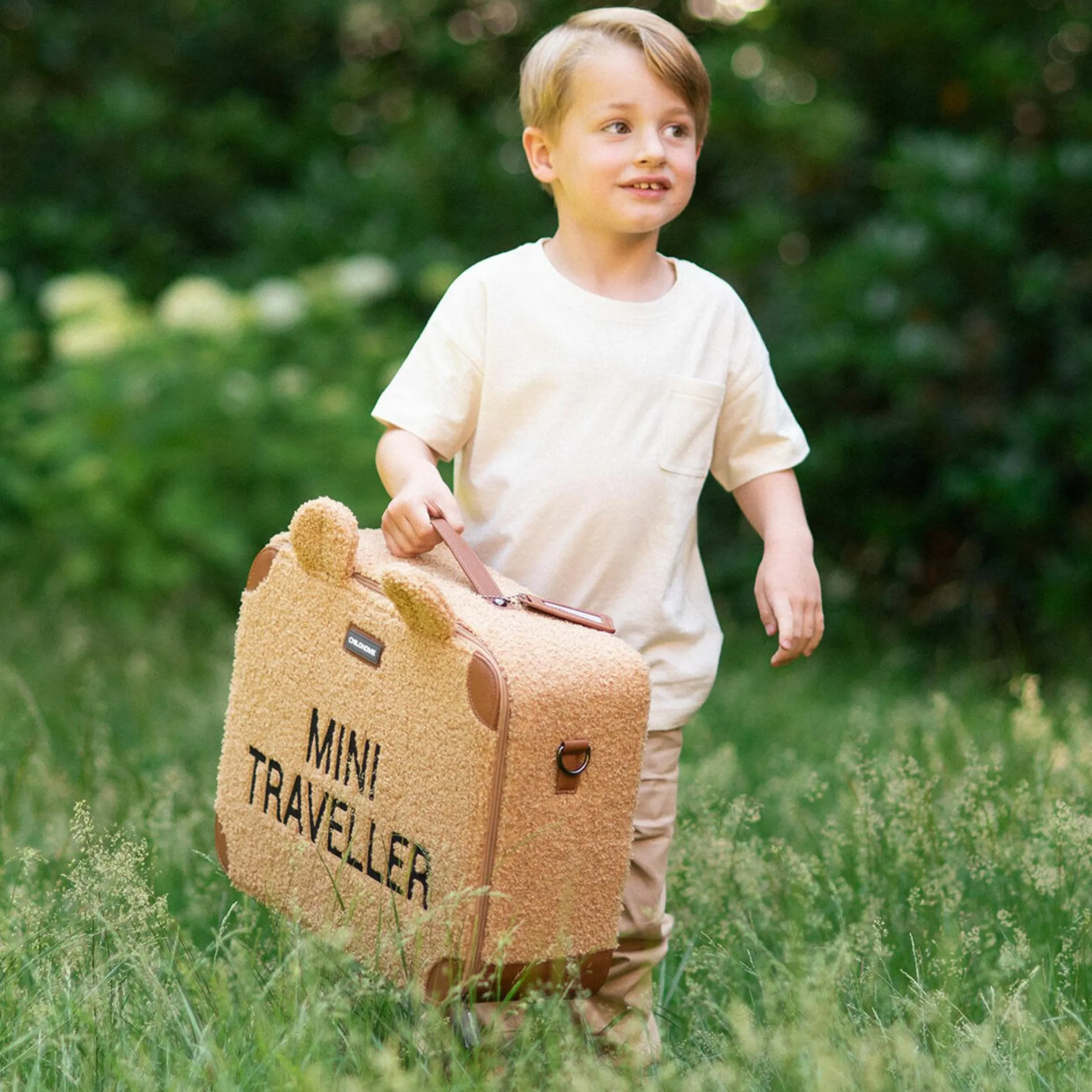 Kinderkoffer Mini Traveller - Teddy - Braun