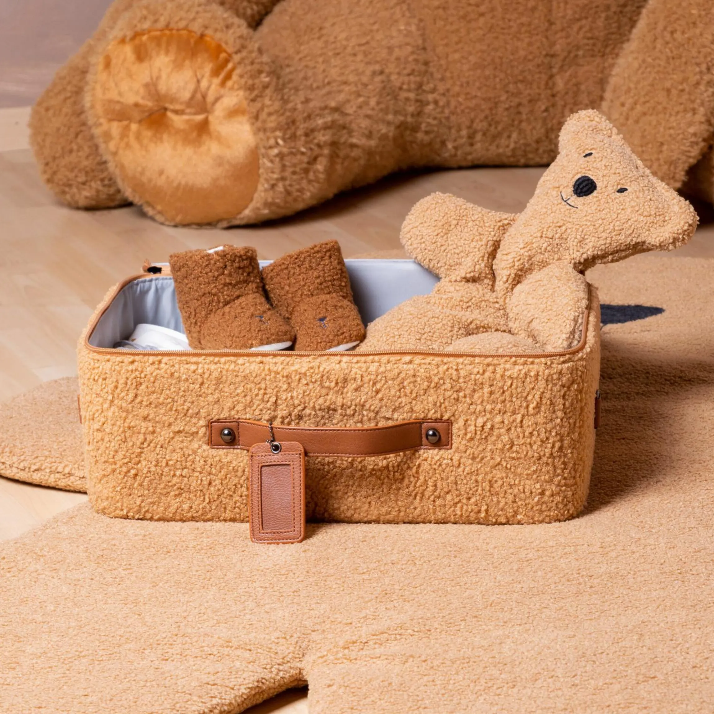 Kinderkoffer Mini Traveller - Teddy - Braun
