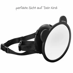 Kinder-Rücksitzspiegel mit Weitwinkelsicht für Babyschalen & Kindersitze - schnell zu instalieren - Black - Kollektion 2025