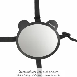 Kinder-Rücksitzspiegel mit Weitwinkelsicht für Babyschalen & Kindersitze - schnell zu instalieren - Black - Kollektion 2025
