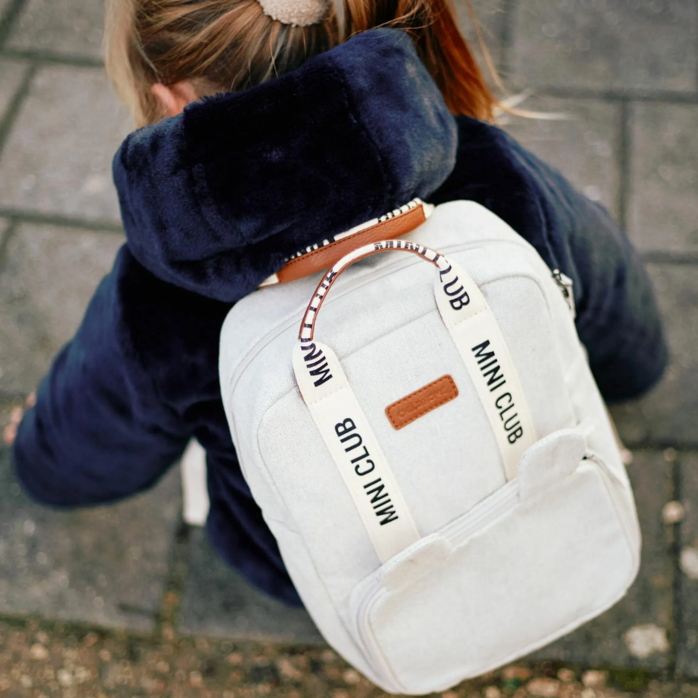 Kinderrucksack Mini Club - Signature Canvas - Offwhite