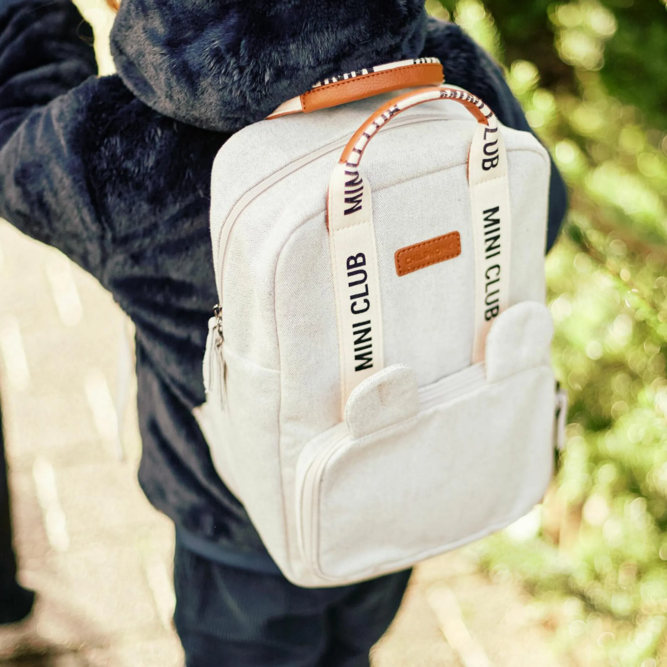 Kinderrucksack Mini Club - Signature Canvas - Offwhite