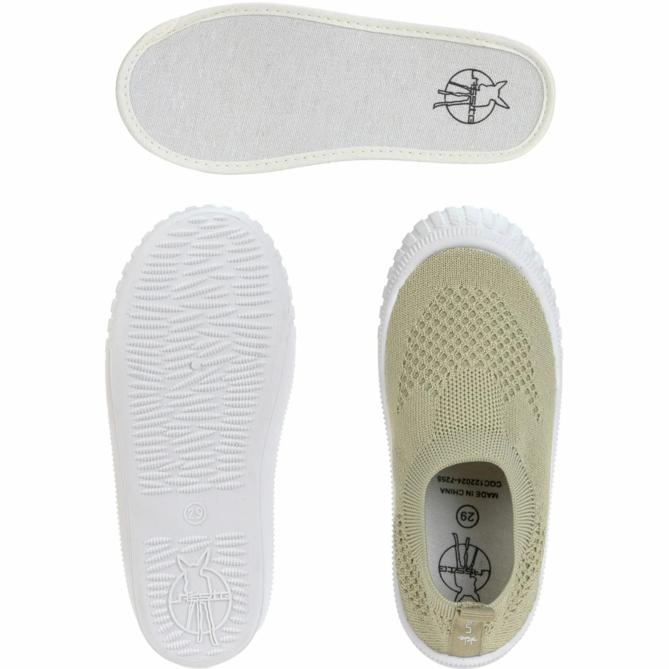 Kinder-Schuh / Badeschuh Allround Sneaker - Light Khaki - Gr. 25