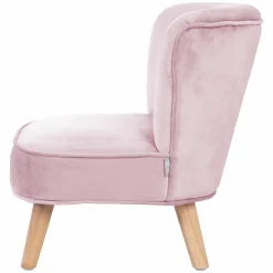 Kindersessel gepolster, mit Samtstoff bezogen - Lil Sofa - Rosa Mauve