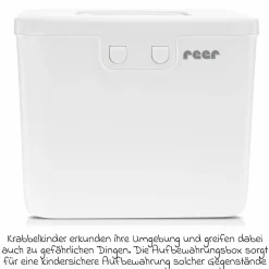 Kindersichere Aufbewahrungsbox SafeContainer für Wasch- und Spülmitteltabs und viel mehr - Weiß