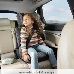 Kindersitz Affix i-Size R129 ab 3,5 Jahre - 12 Jahre (100 cm - 150 cm) nur 4,2 kg schwer mit Isofix & Getränkehalter - Iron - Kollektion 2025