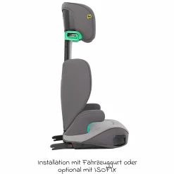 Kindersitz Affix i-Size R129 ab 3,5 Jahre - 12 Jahre (100 cm - 150 cm) nur 4,2 kg schwer mit Isofix & Getränkehalter - Iron - Kollektion 2025