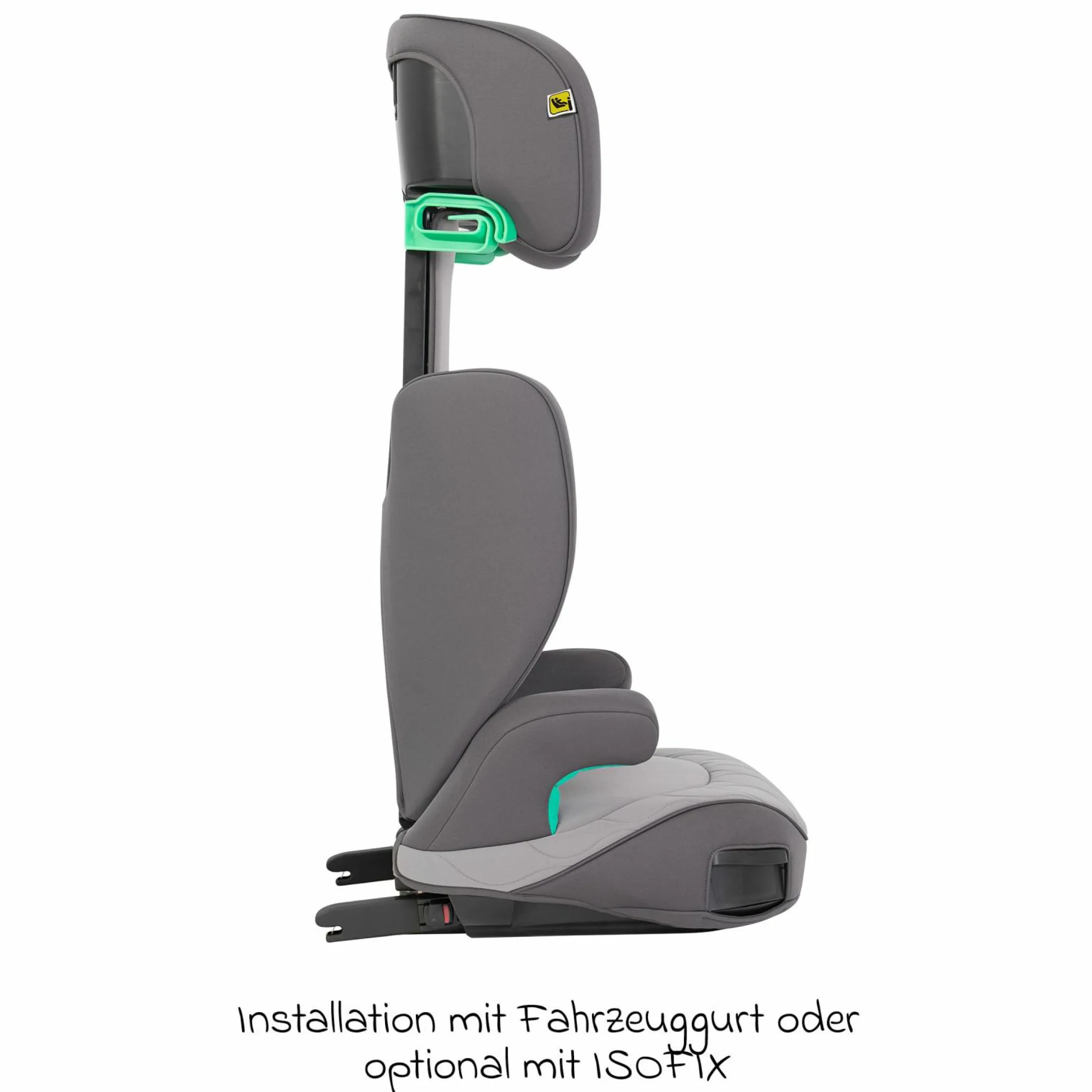 Kindersitz Affix i-Size R129 ab 3,5 Jahre - 12 Jahre (100 cm - 150 cm) nur 4,2 kg schwer mit Isofix & Getränkehalter - Iron - Kollektion 2025