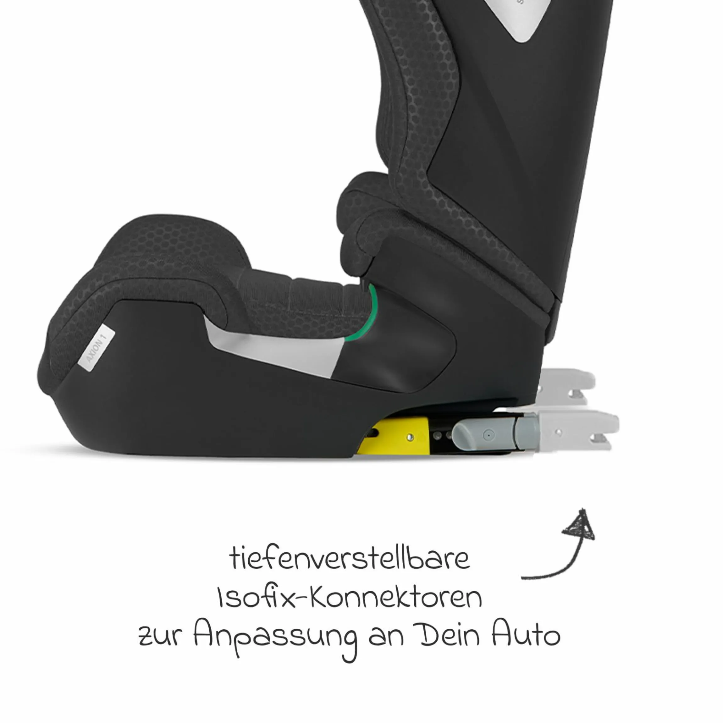 Kindersitz Axion 1 i-Size ab 3 Jahre bis 12 Jahre (100 cm - 150 cm) mit Isofix - Fresh Black - Kollektion 2025