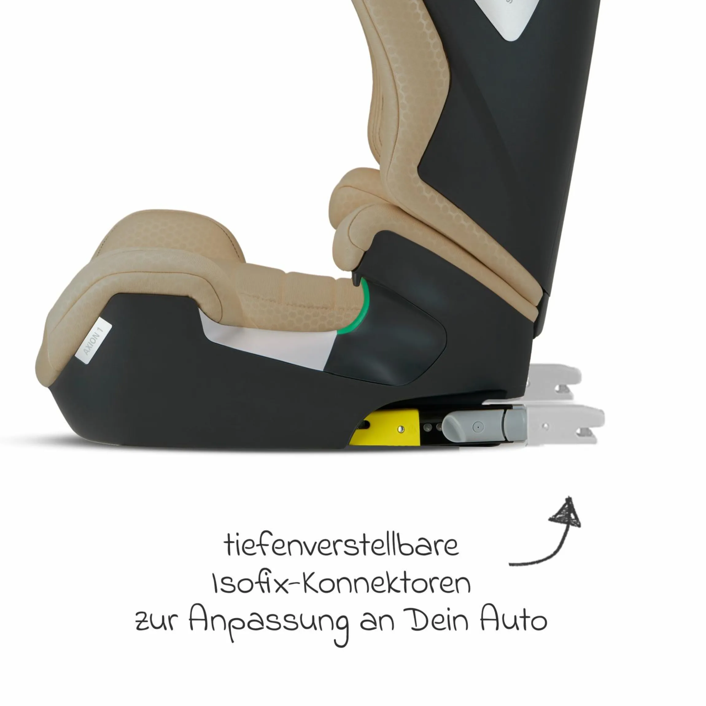 Kindersitz Axion 1 i-Size ab 3 Jahre bis 12 Jahre (100 cm - 150 cm) mit Isofix - Elegant Beige - Kollektion 2025