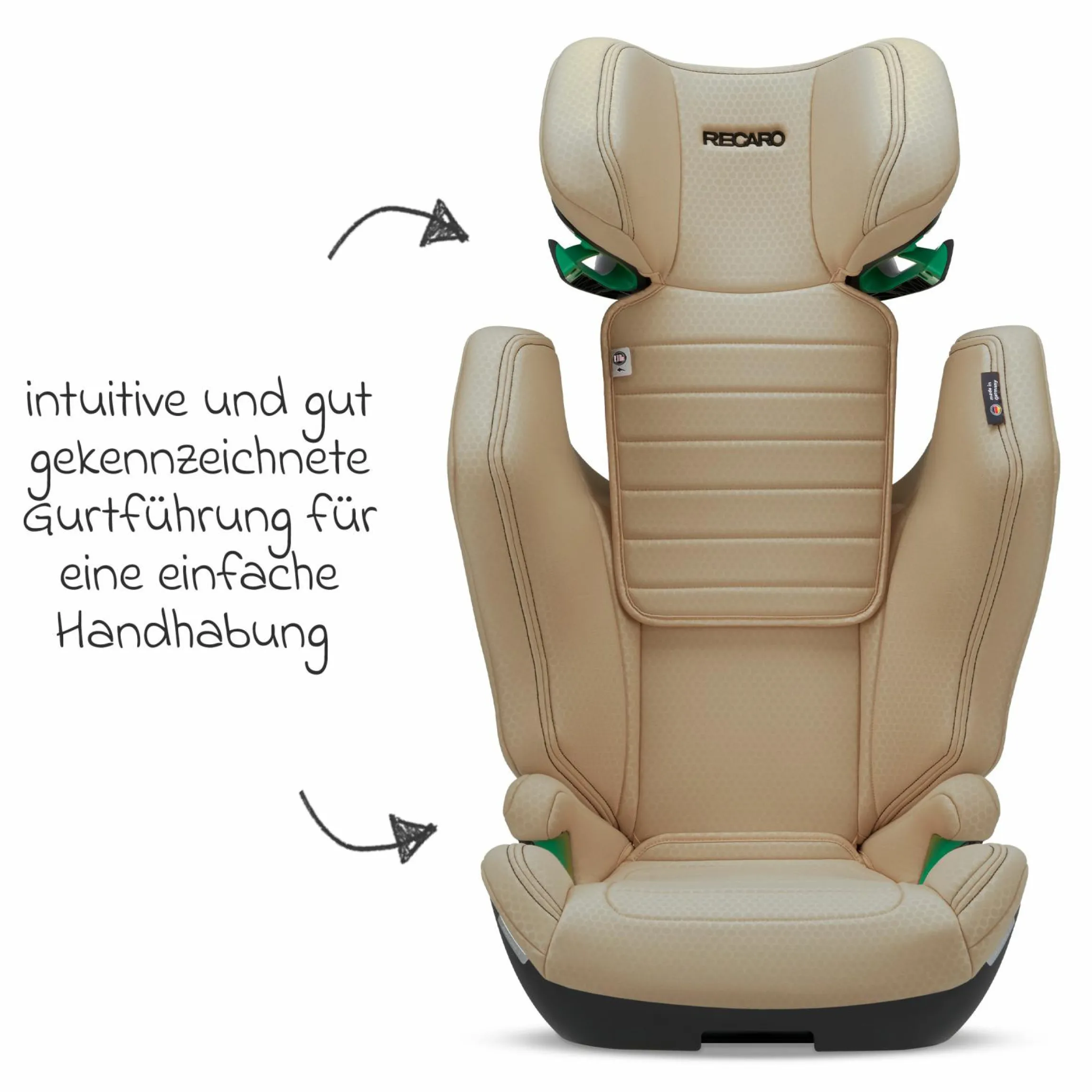 Kindersitz Axion 1 i-Size ab 3 Jahre bis 12 Jahre (100 cm - 150 cm) mit Isofix - Elegant Beige - Kollektion 2025