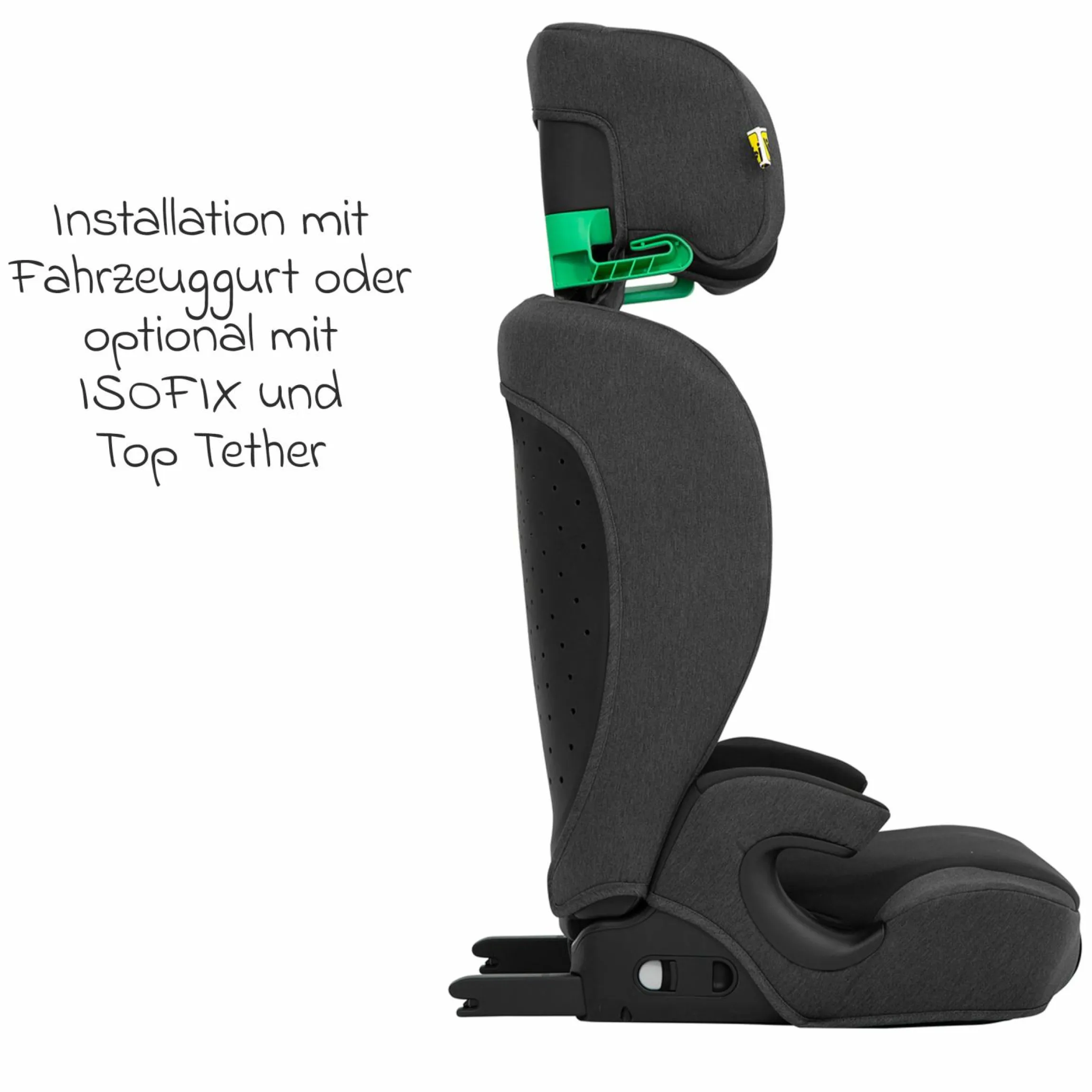 Kindersitz Energi i-Size R129 ab 15 Monate bis 12 Jahre (76 cm - 150 cm) mit Isofix & Top Tether - Midnight