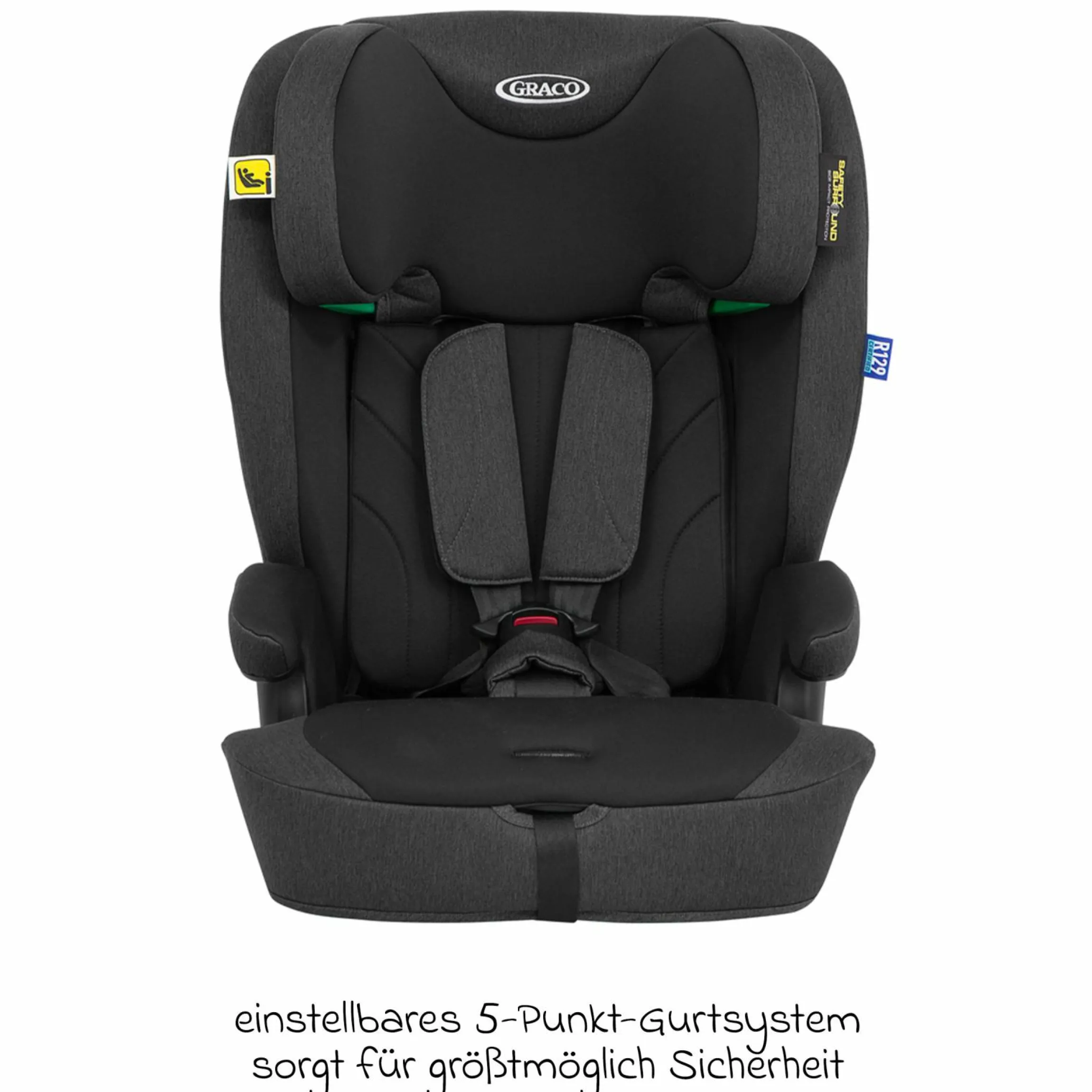 Kindersitz Energi i-Size R129 ab 15 Monate bis 12 Jahre (76 cm - 150 cm) mit Isofix & Top Tether - Midnight