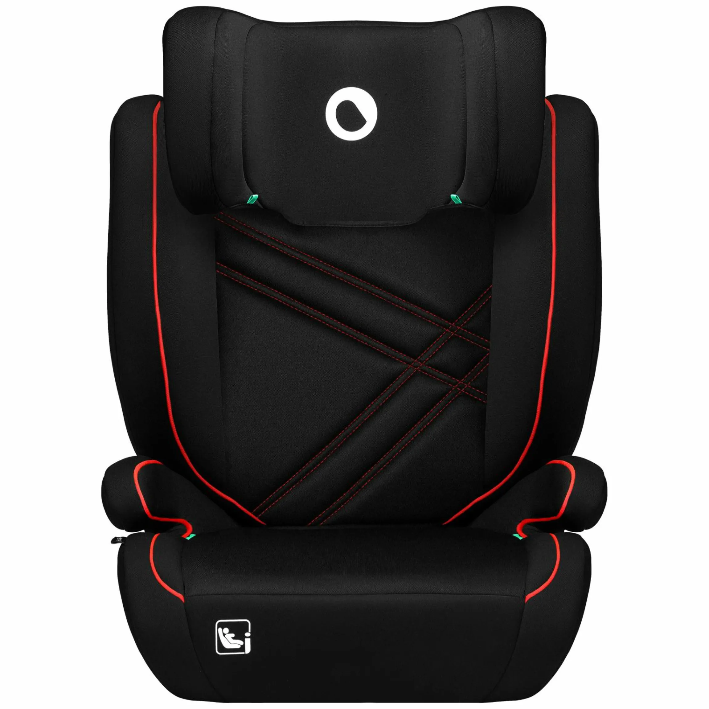 Kindersitz Hugo i-Size ab 4 Jahre - 12 Jahre (100 cm - 150 cm) mit Isofix - Sporty Black Red