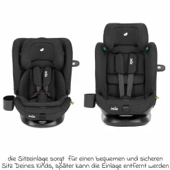 Kindersitz i-Bold R129 i-Size ab 15 Monate - 12 Jahre (76 cm - 150 cm) mit Isofix, Top-Tether & Getränkehalter - Shale - Kollektion 2025