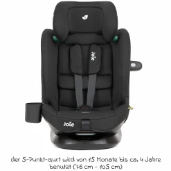 Kindersitz i-Bold R129 i-Size ab 15 Monate - 12 Jahre (76 cm - 150 cm) mit Isofix, Top-Tether & Getränkehalter - Shale - Kollektion 2025