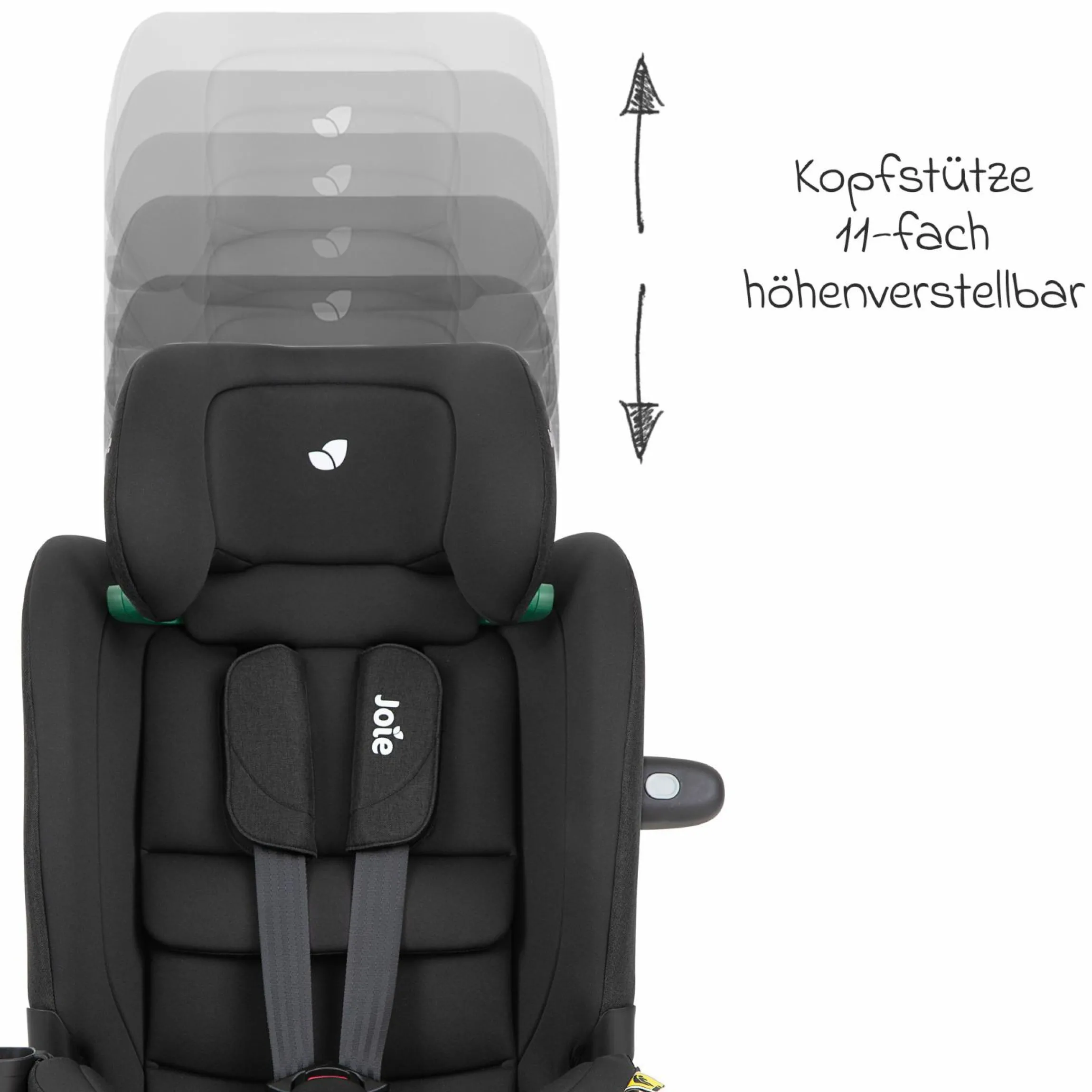 Kindersitz i-Bold R129 i-Size ab 15 Monate - 12 Jahre (76 cm - 150 cm) mit Isofix, Top-Tether & Getränkehalter - Shale - Kollektion 2025