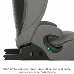 Kindersitz i-Irvana ab 15 Monate - 12 Jahre (76 cm - 150 cm) inkl. Isofix - Thunder - Kollektion 2025