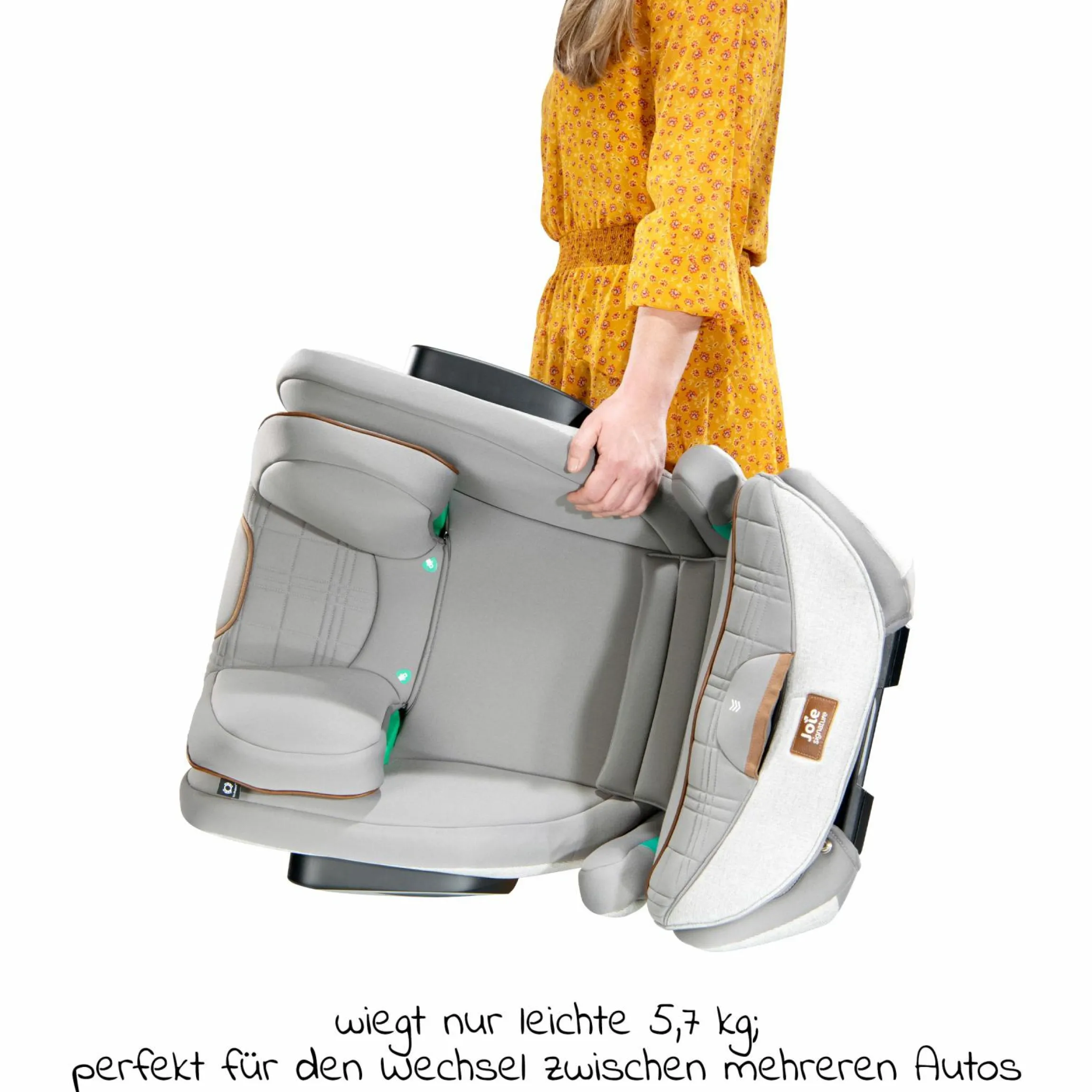 Kindersitz i-Traver i-Size ab 3,5 Jahre - 12 Jahre (100 cm - 150 cm) nur 5,6 kg leicht inkl. Isofix - Signature - Oyster