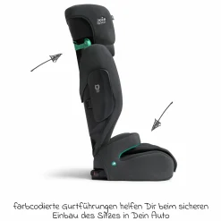 Kindersitz i-Traver i-Size ab 3,5 Jahre - 12 Jahre (100 cm-150 cm) inkl. Isofix - Signature - Ebony