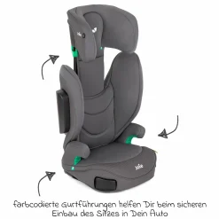 Kindersitz i-Trillo FX i-Size ab 3,5 Jahre - 12 Jahre (100 cm - 150 cm) inkl. Getränkehalter - Thunder