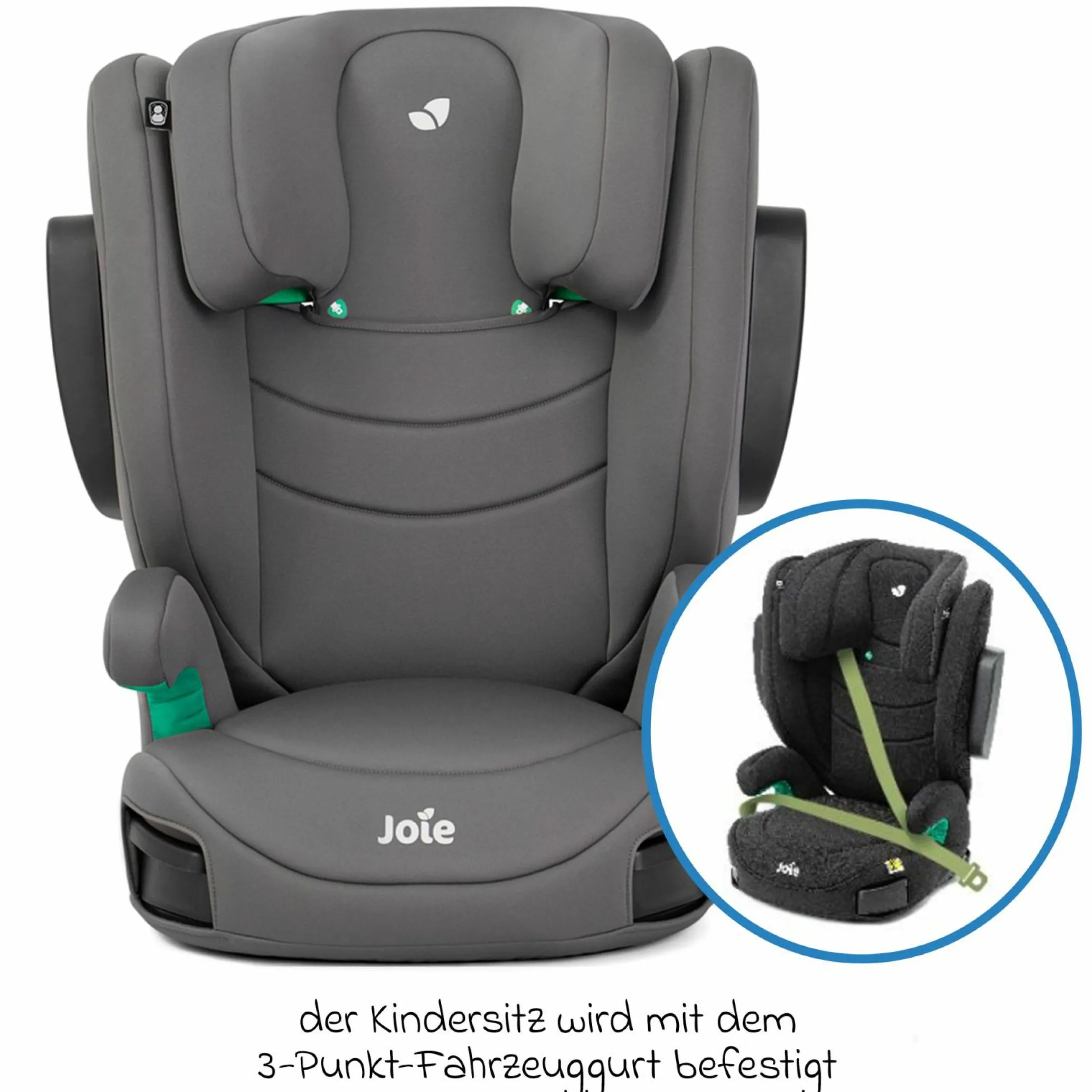 Kindersitz i-Trillo i-Size ab 3 Jahre - 12 Jahre (100 cm - 150 cm) inkl. Getränkehalter - Thunder - Kollektion 2025