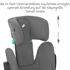Kindersitz i-Trillo i-Size ab 3 Jahre - 12 Jahre (100 cm - 150 cm) inkl. Getränkehalter - Thunder - Kollektion 2025