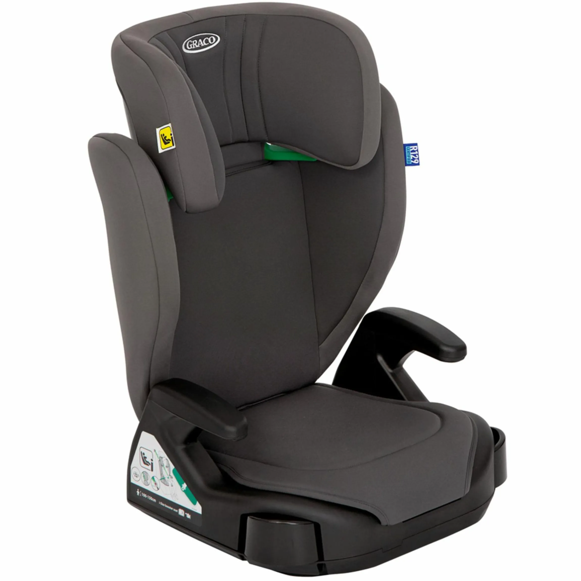 Kindersitz Junior Maxi i-Size R129 ab 3,5 Jahre - 12 Jahre (100 cm - 150 cm) inkl. Getränkehalter nur 3,5 kg leicht - Iron - Kollektion 2025