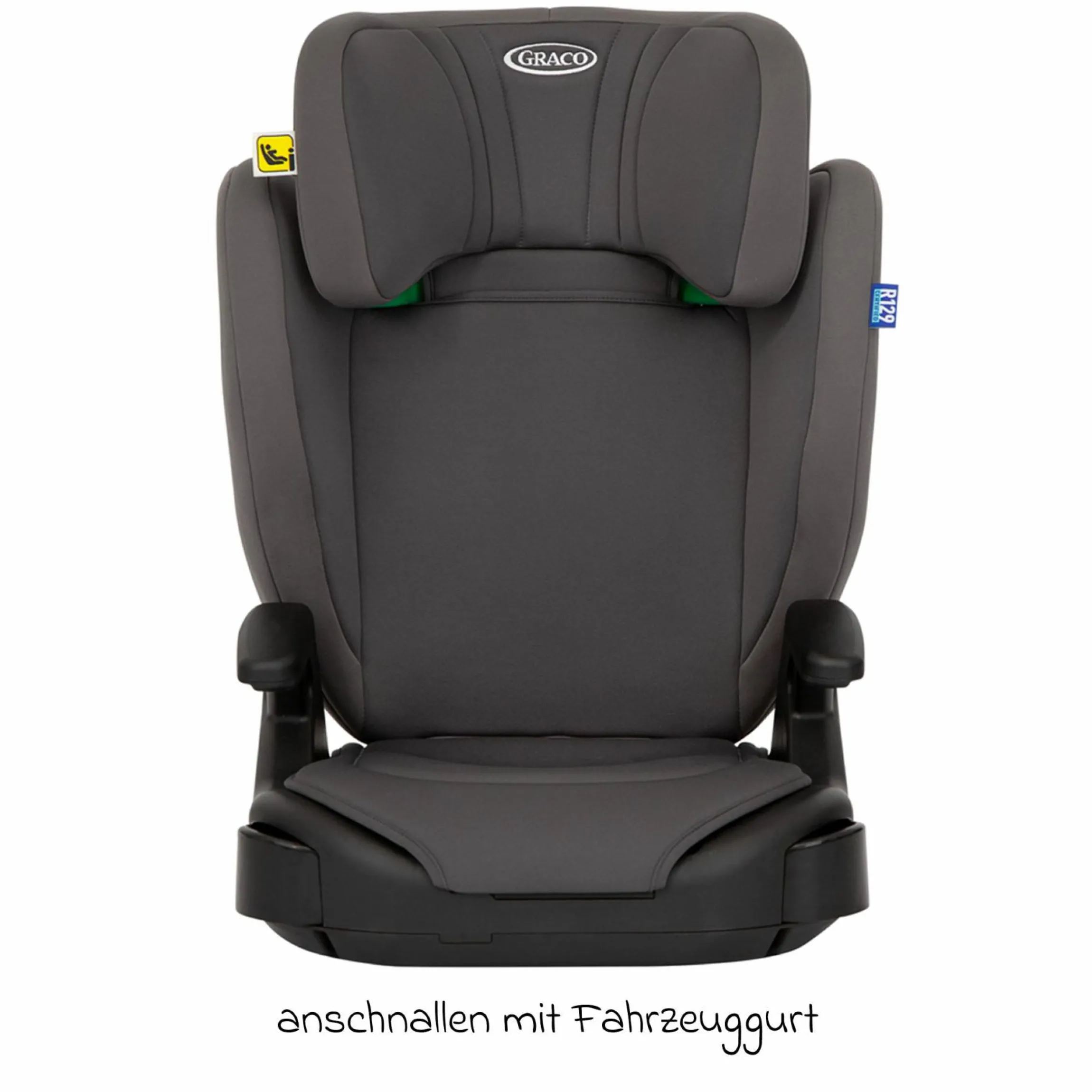 Kindersitz Junior Maxi i-Size R129 ab 3,5 Jahre - 12 Jahre (100 cm - 150 cm) inkl. Getränkehalter nur 3,5 kg leicht - Iron - Kollektion 2025