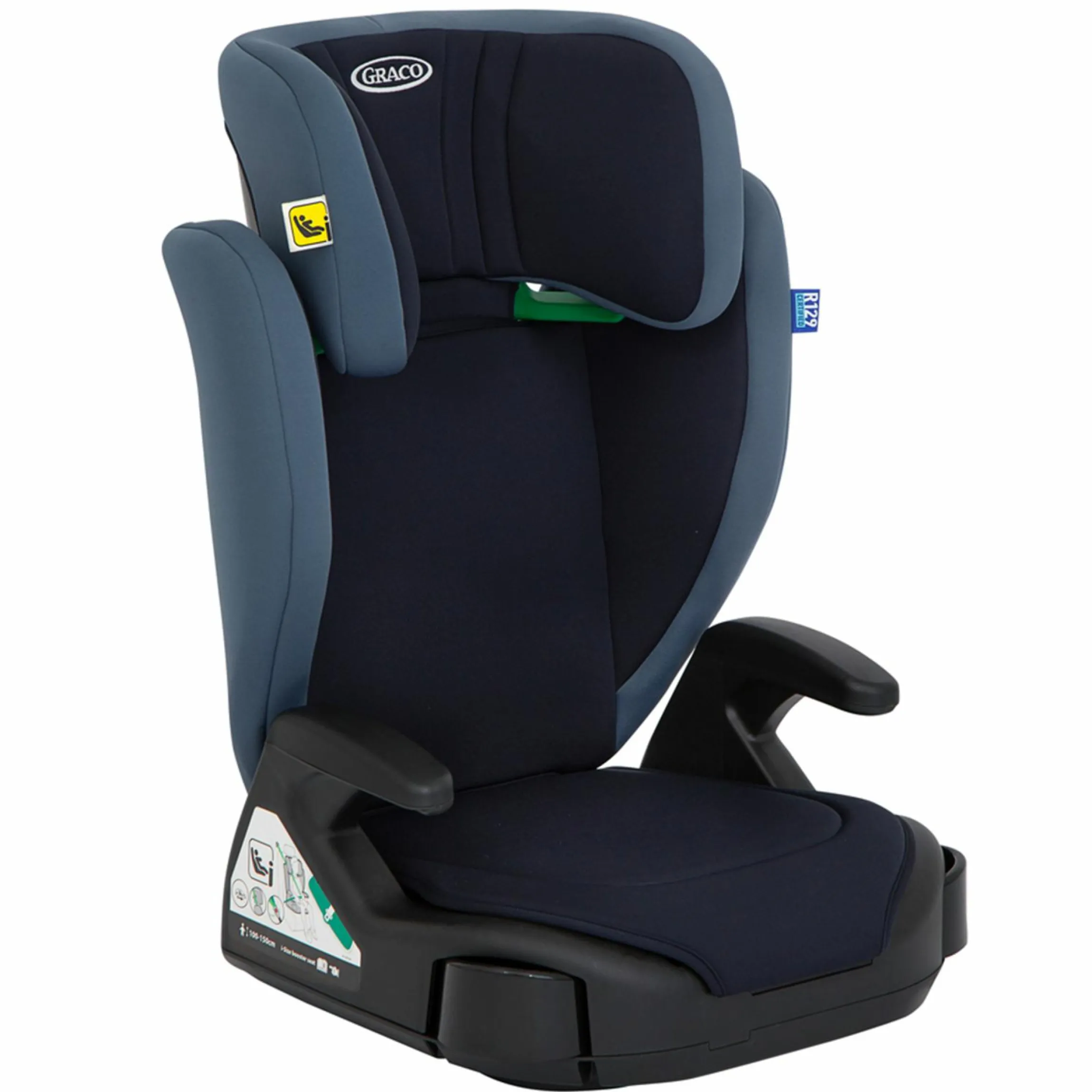 Kindersitz Junior Maxi i-Size R129 ab 3,5 Jahre - 12 Jahre (100 cm - 150 cm) inkl. Getränkehalter nur 3,5 kg leicht - Navy - Kollektion 2025