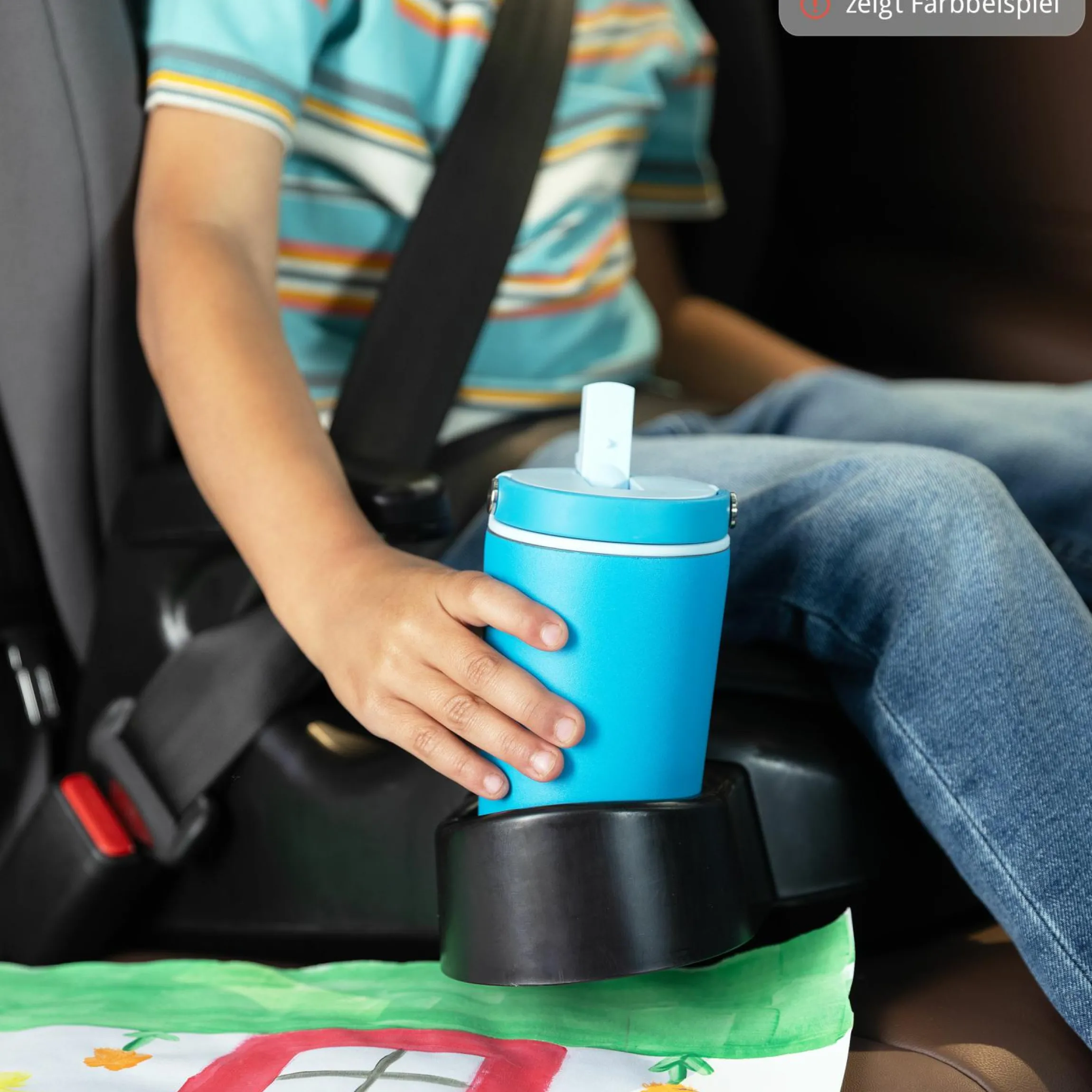 Kindersitz Junior Maxi i-Size R129 ab 3,5 Jahre - 12 Jahre (100 cm - 150 cm) inkl. Getränkehalter nur 3,5 kg leicht - Navy - Kollektion 2025