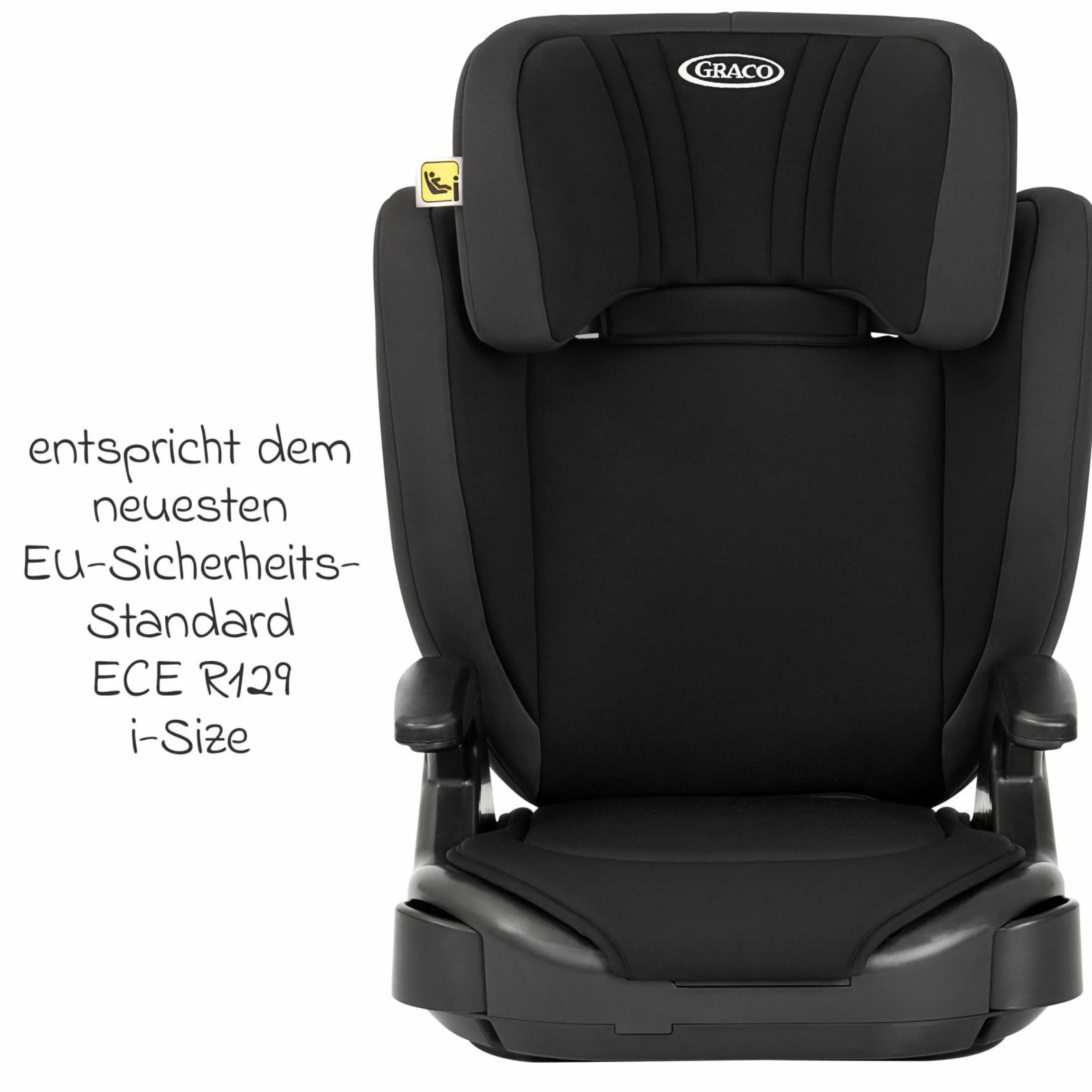 Kindersitz Junior Maxi i-Size R129 ab 3,5 Jahre - 12 Jahre (100 cm - 150 cm) inkl. Getränkehalter nur 3,5 kg leicht - Midnight - Kollektion 2025