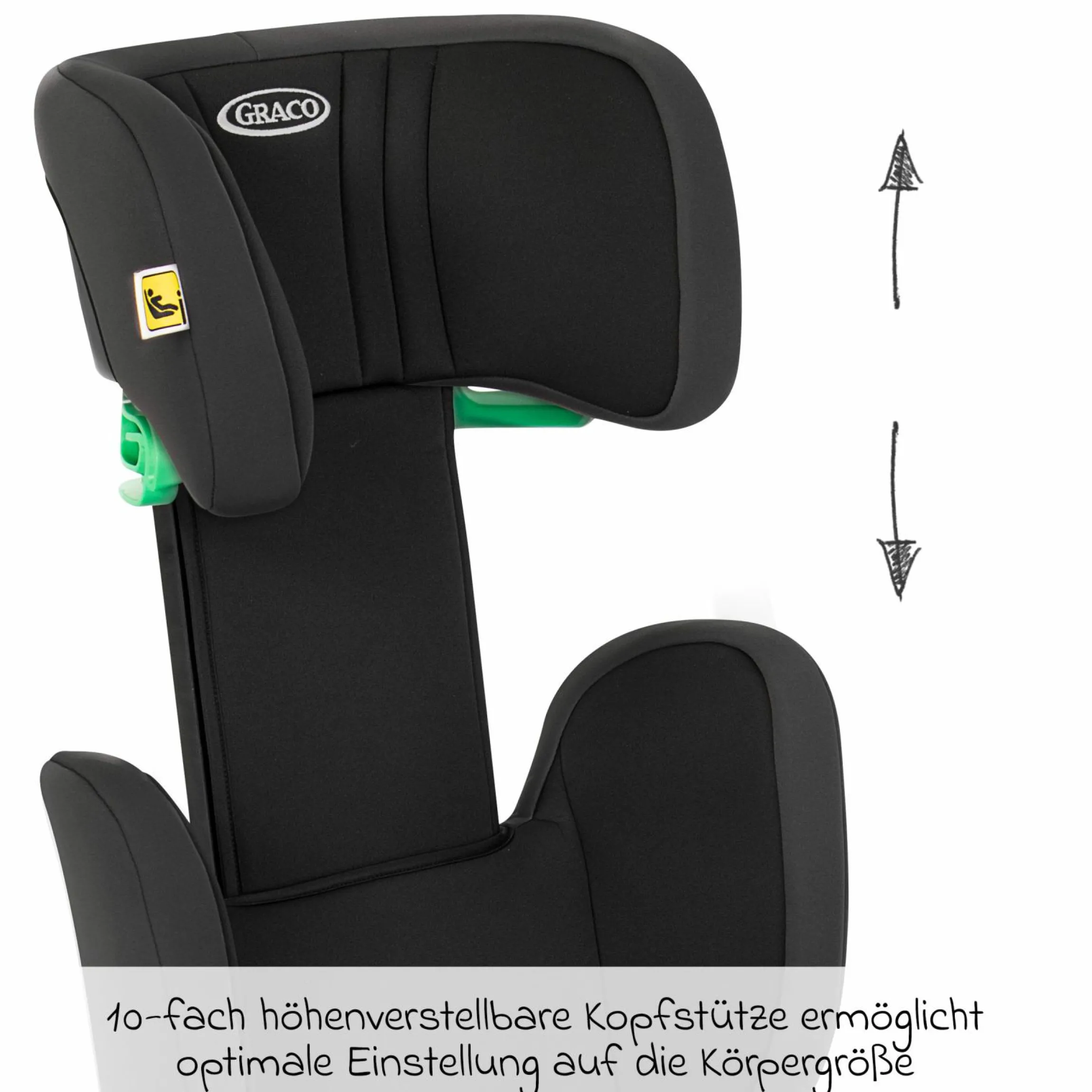 Kindersitz Junior Maxi i-Size R129 ab 3,5 Jahre - 12 Jahre (100 cm - 150 cm) inkl. Getränkehalter nur 3,5 kg leicht - Midnight - Kollektion 2025