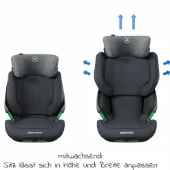 Kindersitz Kore i-Size 3,5 Jahre-12 Jahre (100-150 cm) mit SPS Plus Aufprallschutz & Isofix - Authentic Graphite - Kollektion 2025