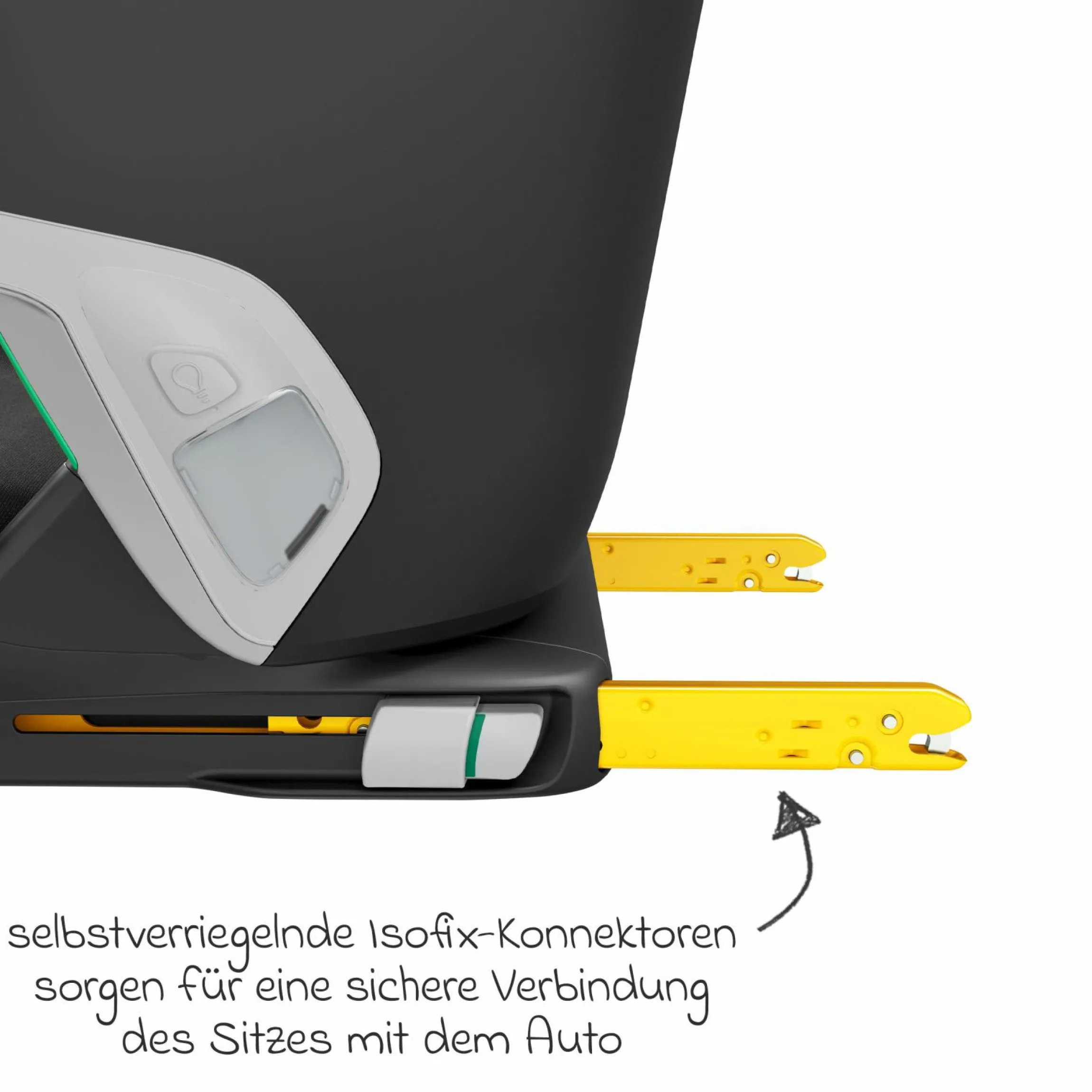 Kindersitz Kore Pro i-Size 3,5 Jahre-12 Jahre (100 cm -150 cm) mit SPS Plus Aufprallschutz & Isofix - Authentic Black