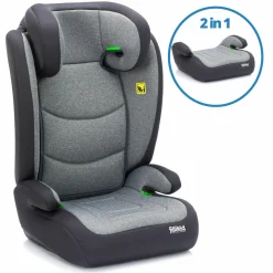 Kindersitz Lea i-Size R129 ab 3 Jahre - 12 Jahre (100 cm - 150 cm) ohne Isofix mit Gurtbefestigung nur 4 kg - Grau