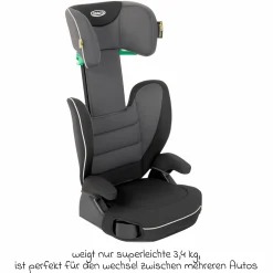 Kindersitz Logico L i-Size ab 3,5 Jahre - 12 Jahre (100 cm -150 cm) inkl. Getränkehalter - Midnight - Kollektion 2025