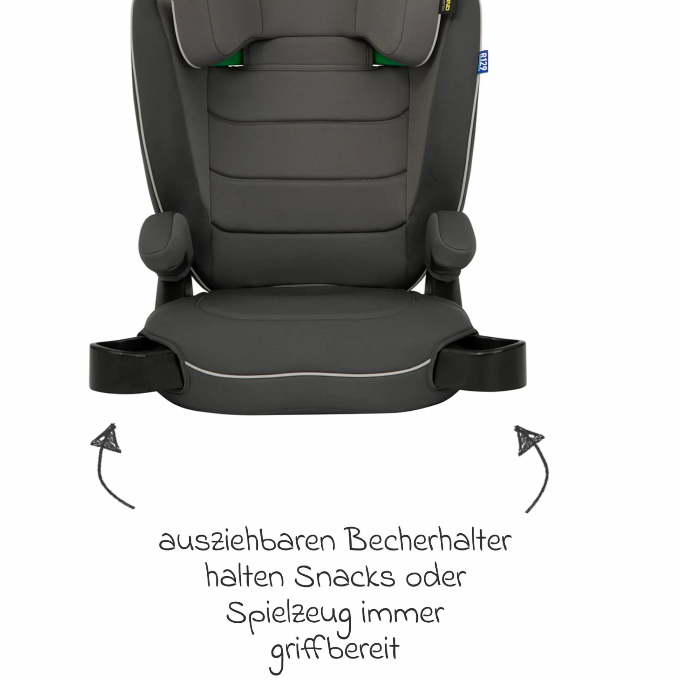 Kindersitz Logico L i-Size ab 3,5 Jahre - 12 Jahre (100 cm - 150 cm) inkl. Getränkehalter - Iron - Kollektion 2025