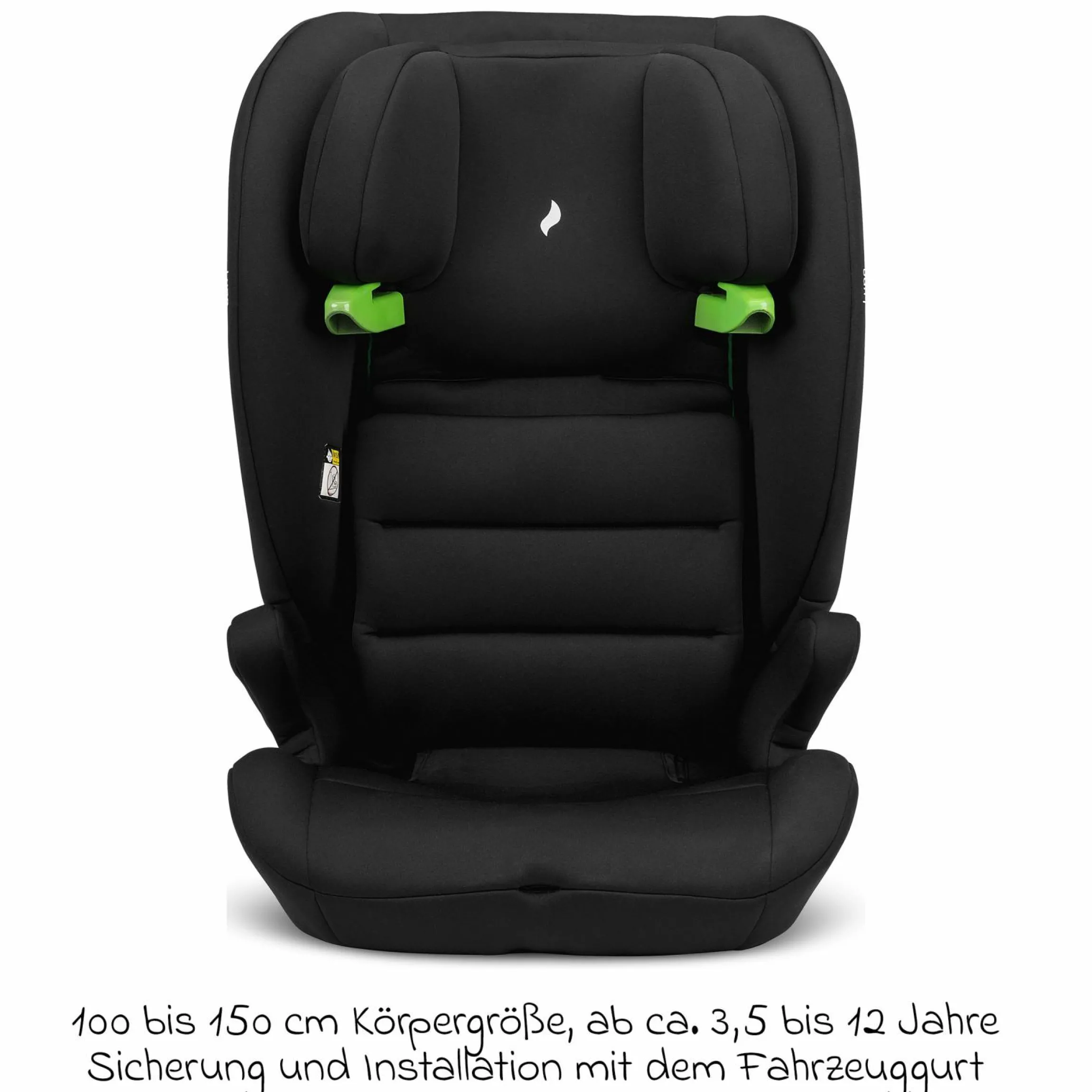 Kindersitz Lupo i-Size ab 15 Monate - 12 Jahre (76 cm - 150 cm) - Black - Kollektion 2025