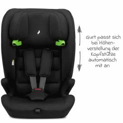 Kindersitz Lupo i-Size ab 15 Monate - 12 Jahre (76 cm - 150 cm) - Black - Kollektion 2025